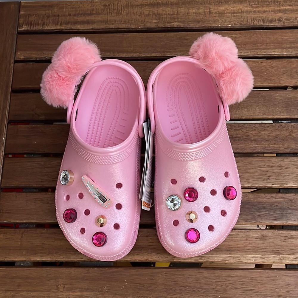 Crocs Classic Glitzy Clog Flamingo Women Size 6 Men Size 4